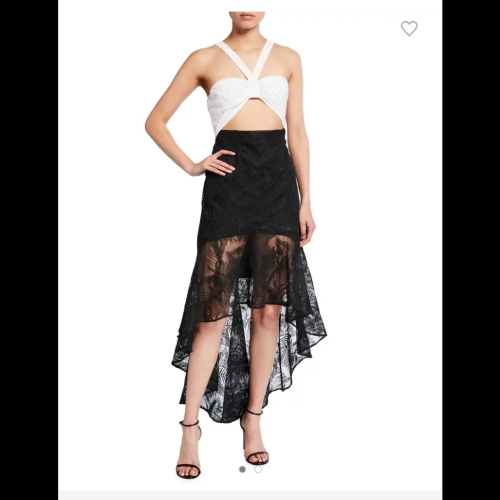 ONE 33 Social, Cut out sexy dress , white bra top , black lace skirt